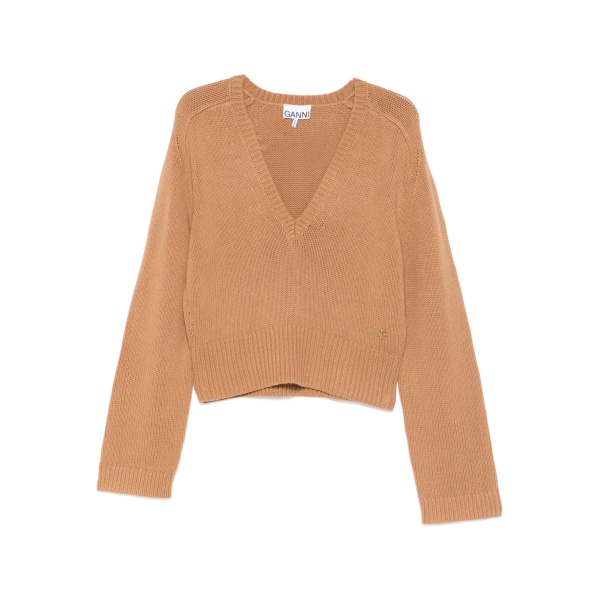 V-neck logo-detail knitwear