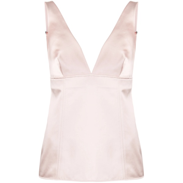 V-neck satin top