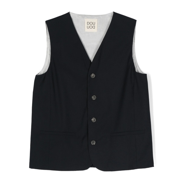 V-neck sleeveless waistcoat
