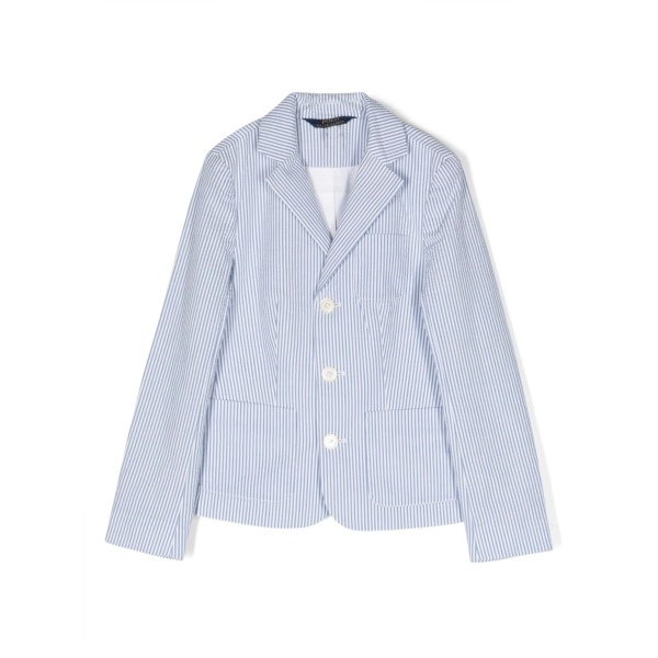 vertical-stripe pattern blazer