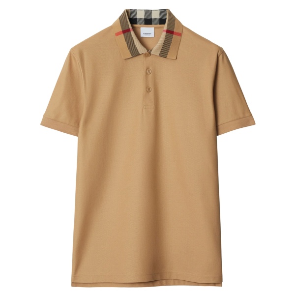 Vintage Check-detail cotton polo shirt