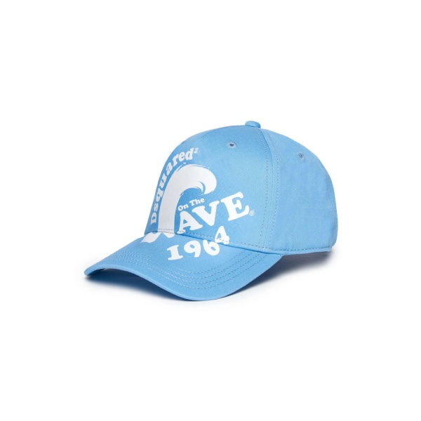 wave-print cotton baseball cap