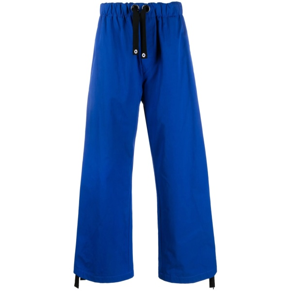 wide-leg cotton track pants