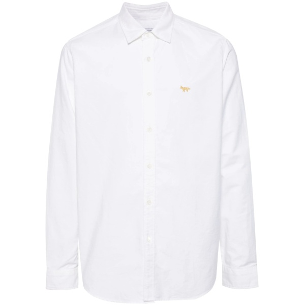 x Maison Kitsuné logo-embroidered shirt