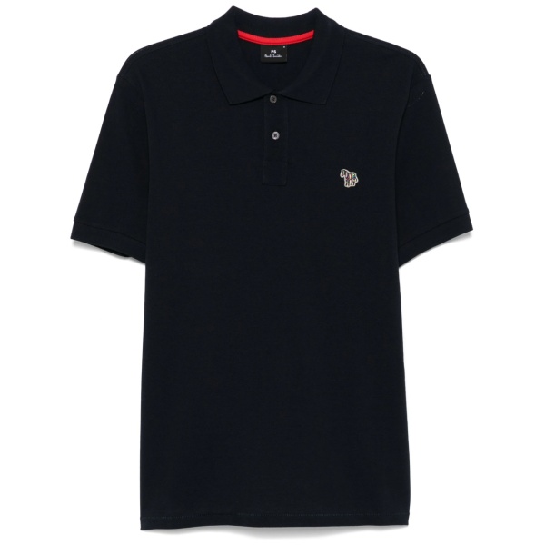 zebra-patch polo shirt