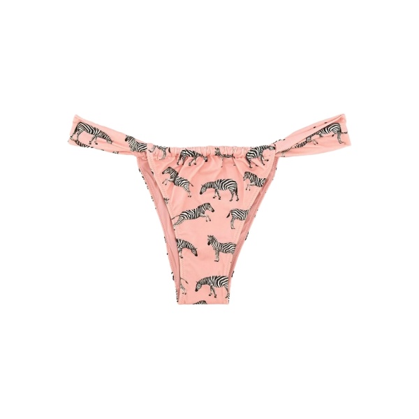 zebra-print bikini bottom