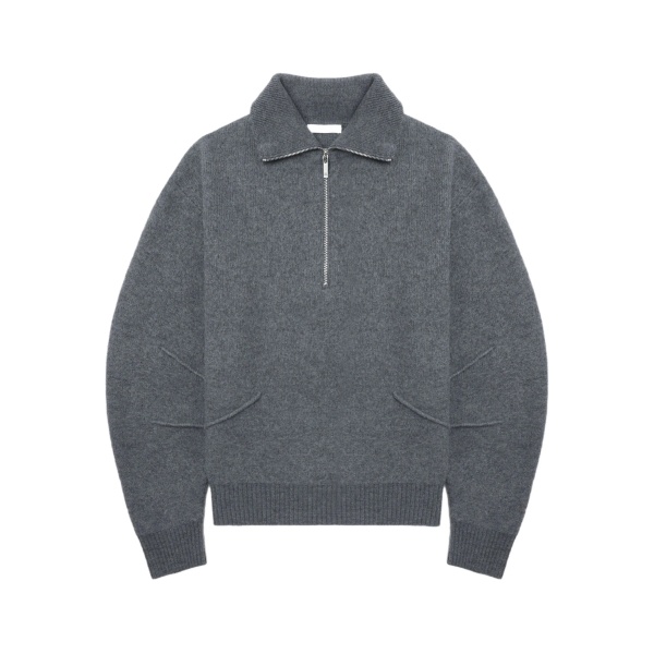 zip-collar sweater