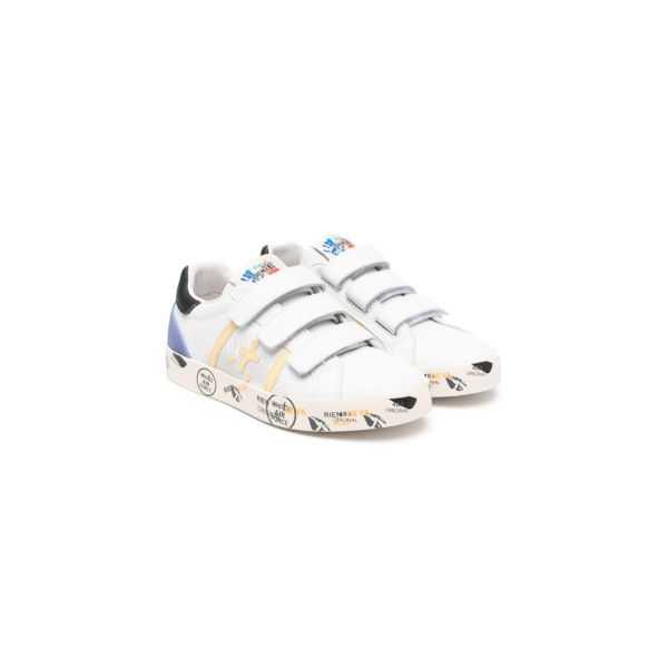 Andy touch-strap leather sneakers