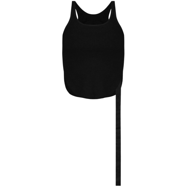 asymmetric cotton cropped top