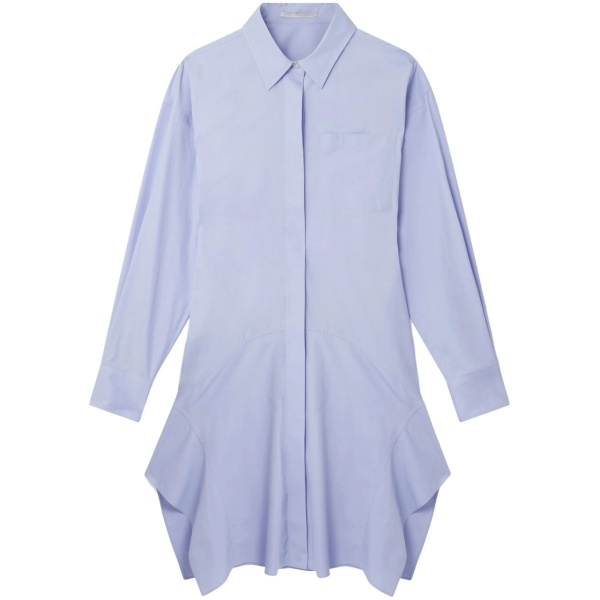 banana-sleeve cotton shirt dress