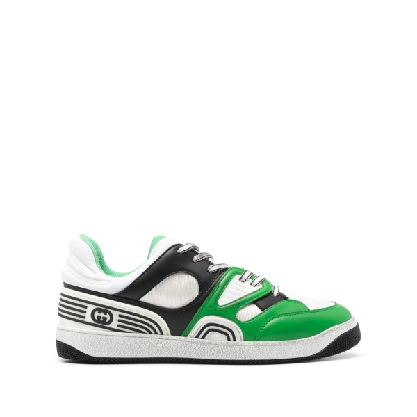 Basket distressed leather sneakers