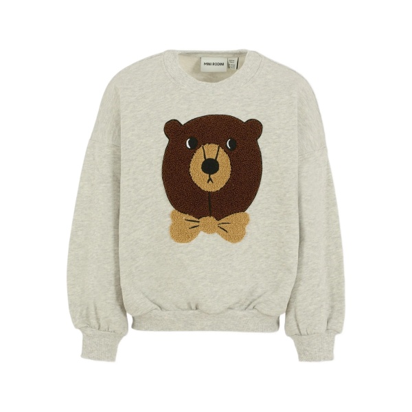 bear-embroidered sweatshirt