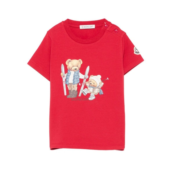 bear-print T-shirt