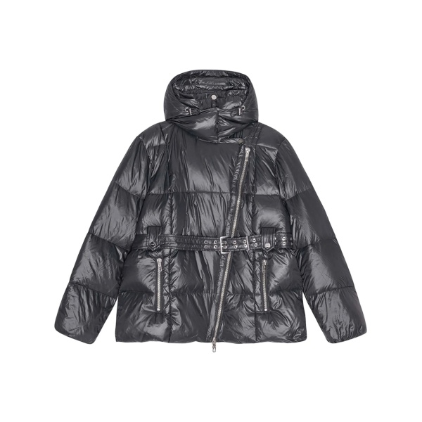 belted zipped jacket