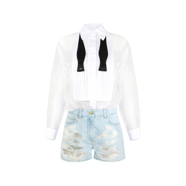 bib distressed romper suit