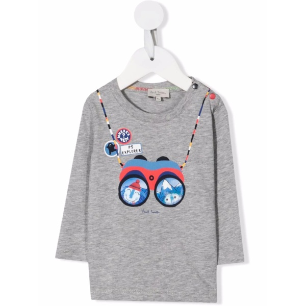 binoculars-motif cotton T-Shirt