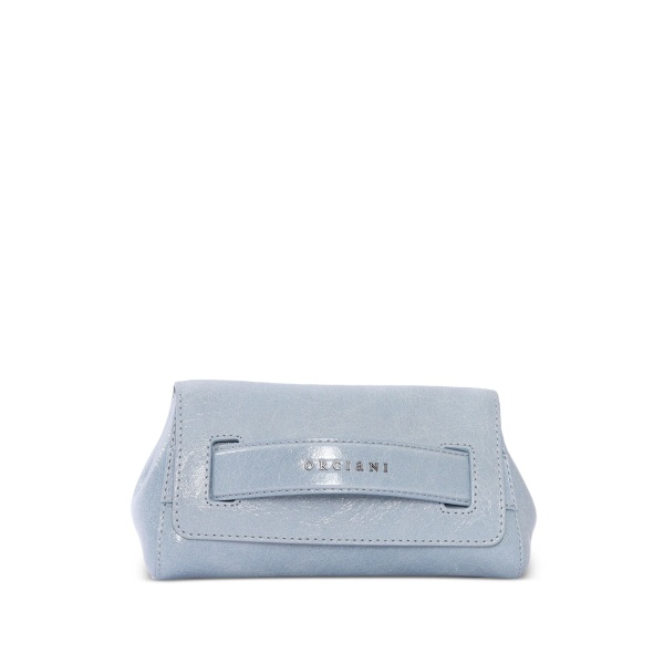 blue clutch bag