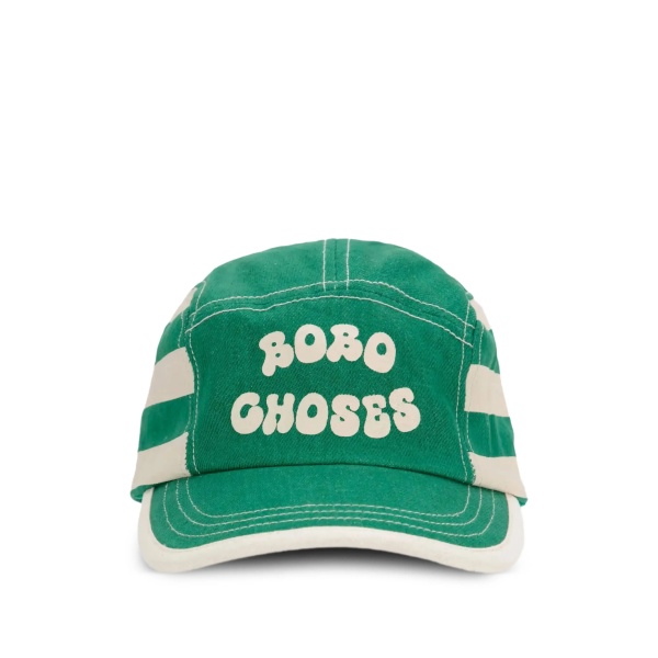 Bobo Chooses striped panel baseball cap