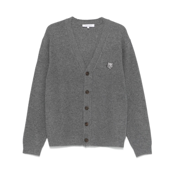 Bold Fox Head-patch cardigan