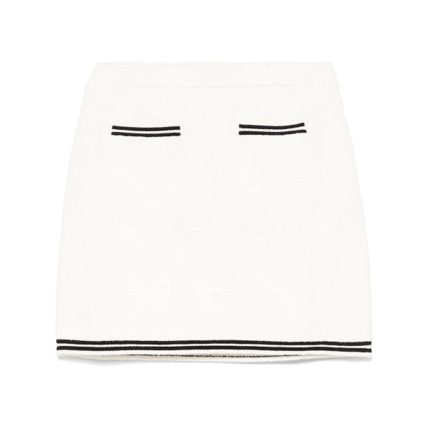 bow-jacquard mini skirt