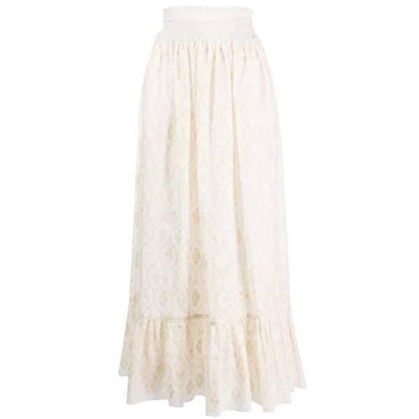 broderie anglaise maxi skirt