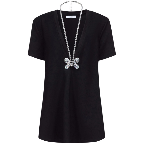 butterfly-charm shirt dress