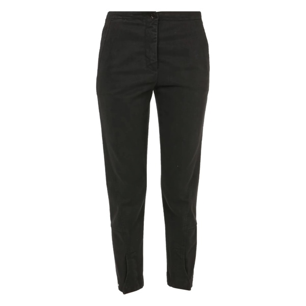 button-fastening cropped trousers