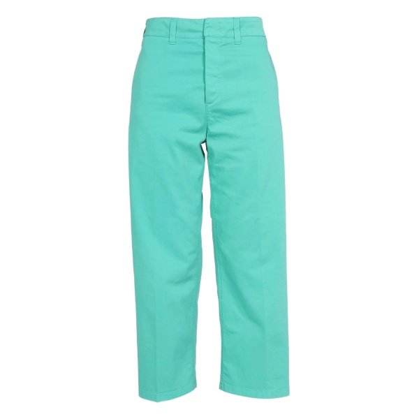 button-fastening trousers
