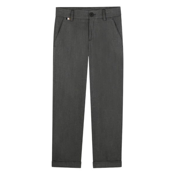 button-fastening trousers