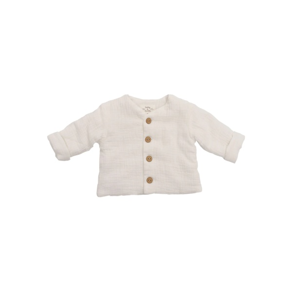 button-front cotton coat