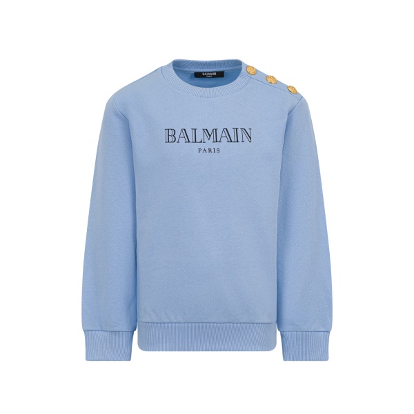 buttoned logo sweater