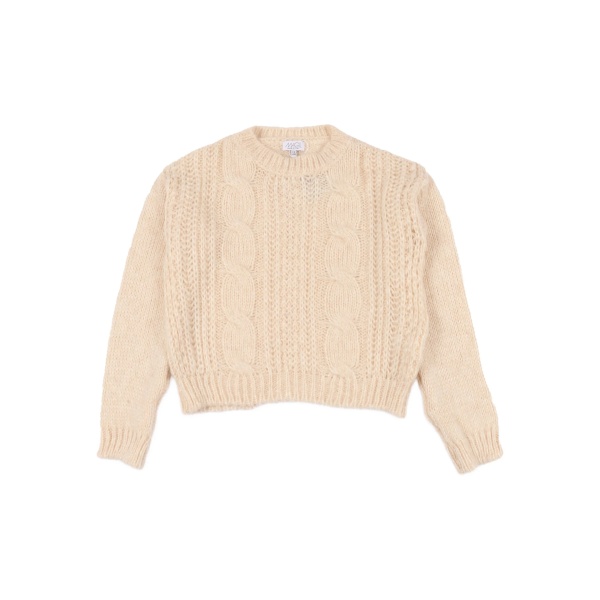 cable-knit crew-neck sweater