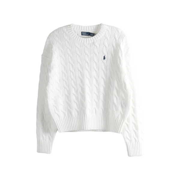cable-knit sweater