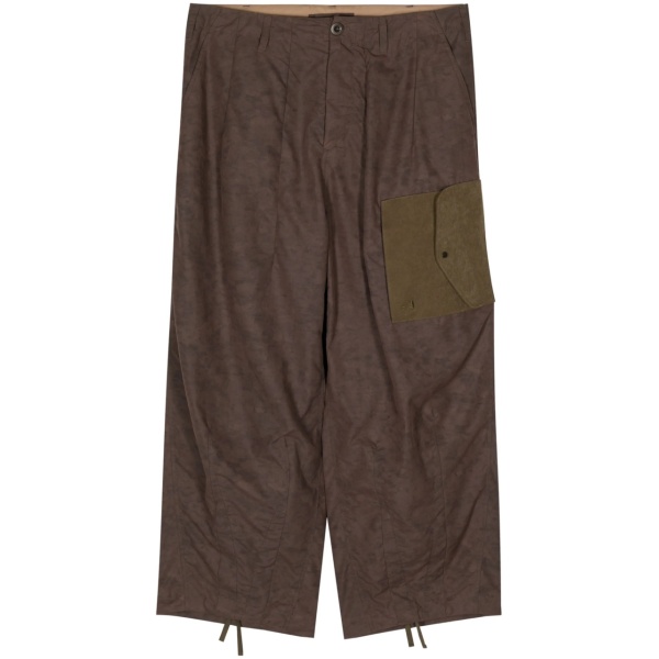 camouflage-print wide-leg trousers