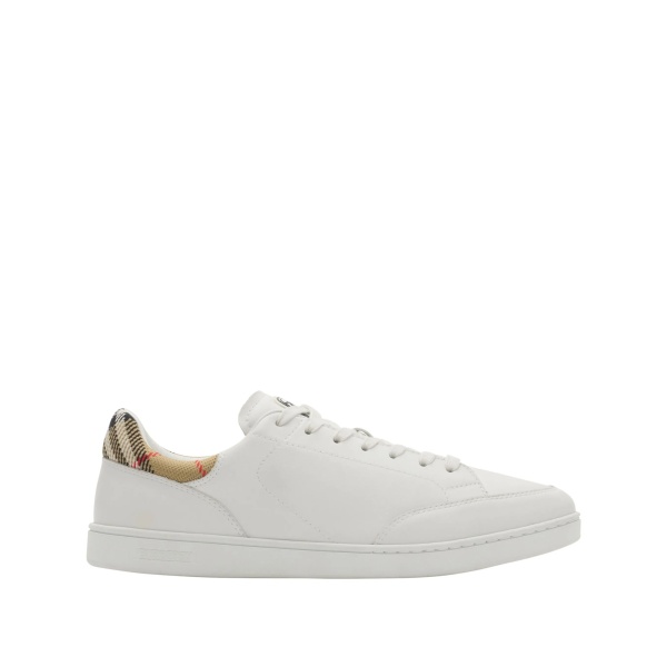 check leather sneakers