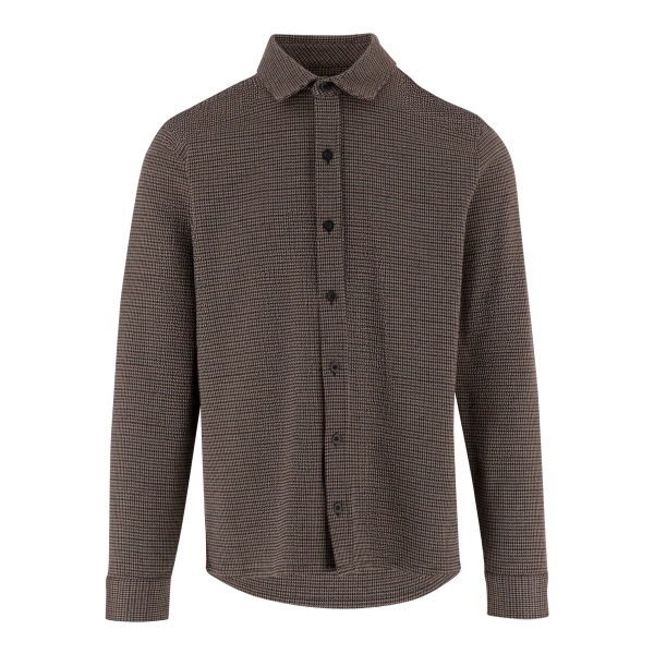 check-print shirt