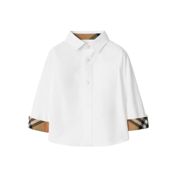 check-trim Oxford shirt