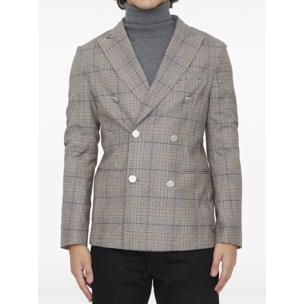checked blazer