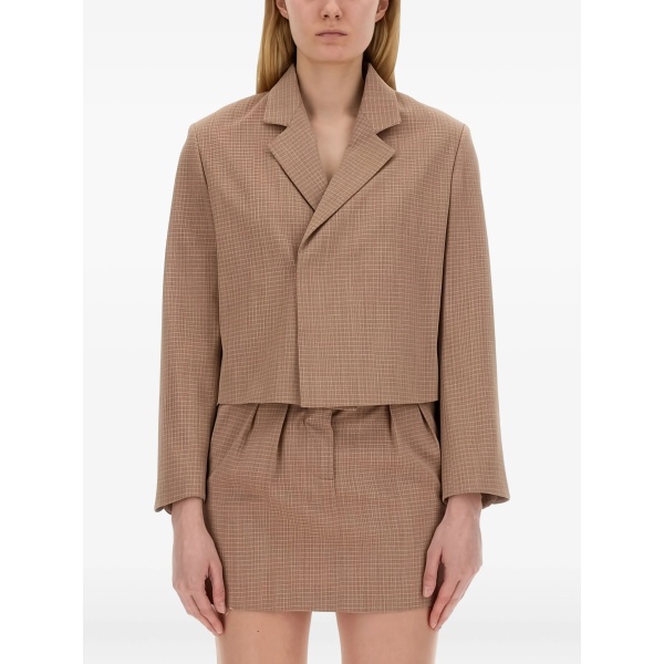 checked cropped jacket
