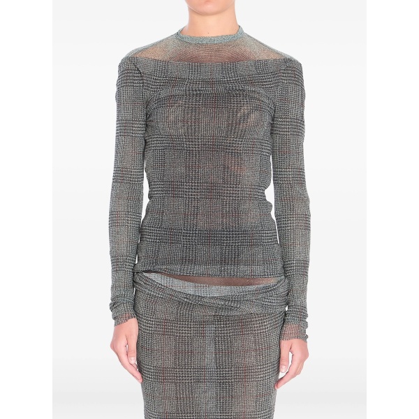 checked mesh top
