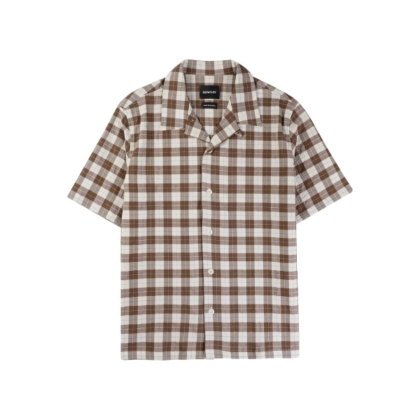 checked short-sleeve shirt