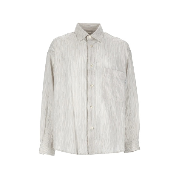 chest-pocket striped shirt