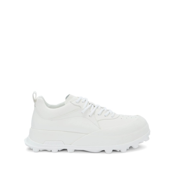 chunky panelled leather sneakers