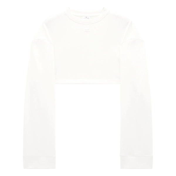 Cocoon cotton cropped sweatshirt