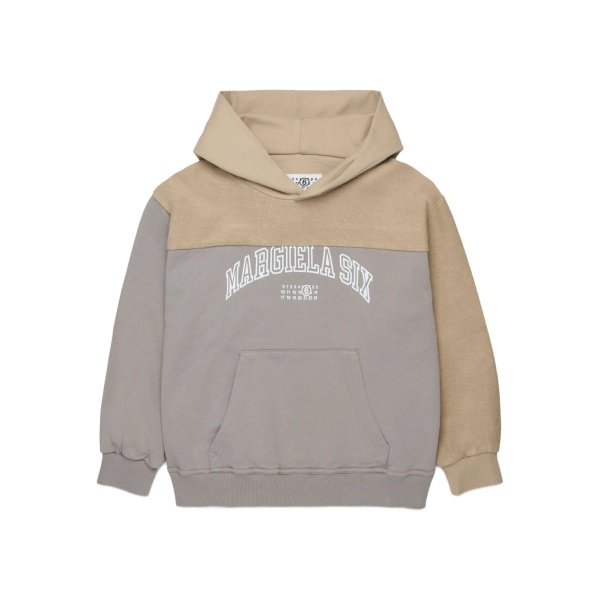 colour-block hooded sweatshirt