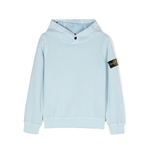 Compass-motif cotton hoodie