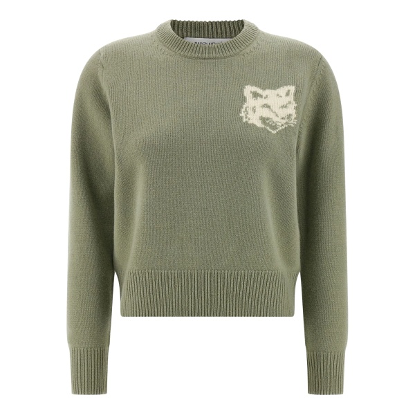 contrast fox head sweater