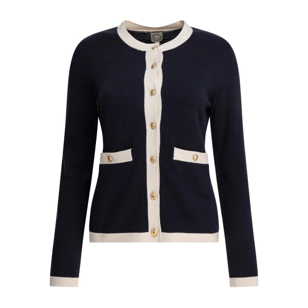 crew-neck cardigan