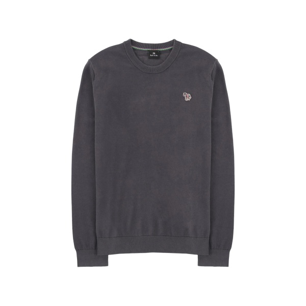 crew-neck embroidered-logo sweater