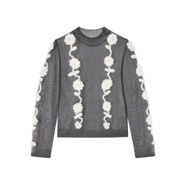 crochet-flowers mesh top
